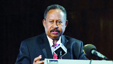 Photo of خطاب أمام رئيس الوزراء حمدوك بميونخ