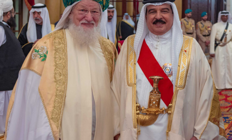 Photo of خلال كلمته أمام بابا الفاتيكان وشيخ الازهر الشريف بملتقى البحرين للحوار